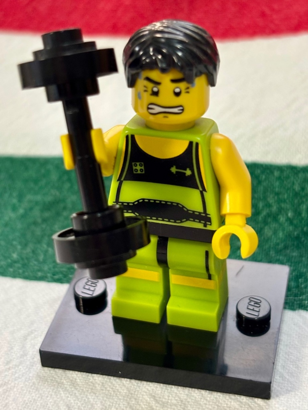 LEGO SERIES 2 "Weightlifter" col02-10 With stand and accessories